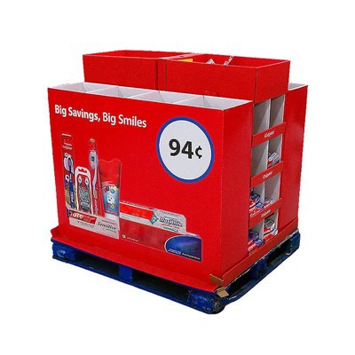 Custom Cardboard Walmart Shop Half Pallet Dump Bin